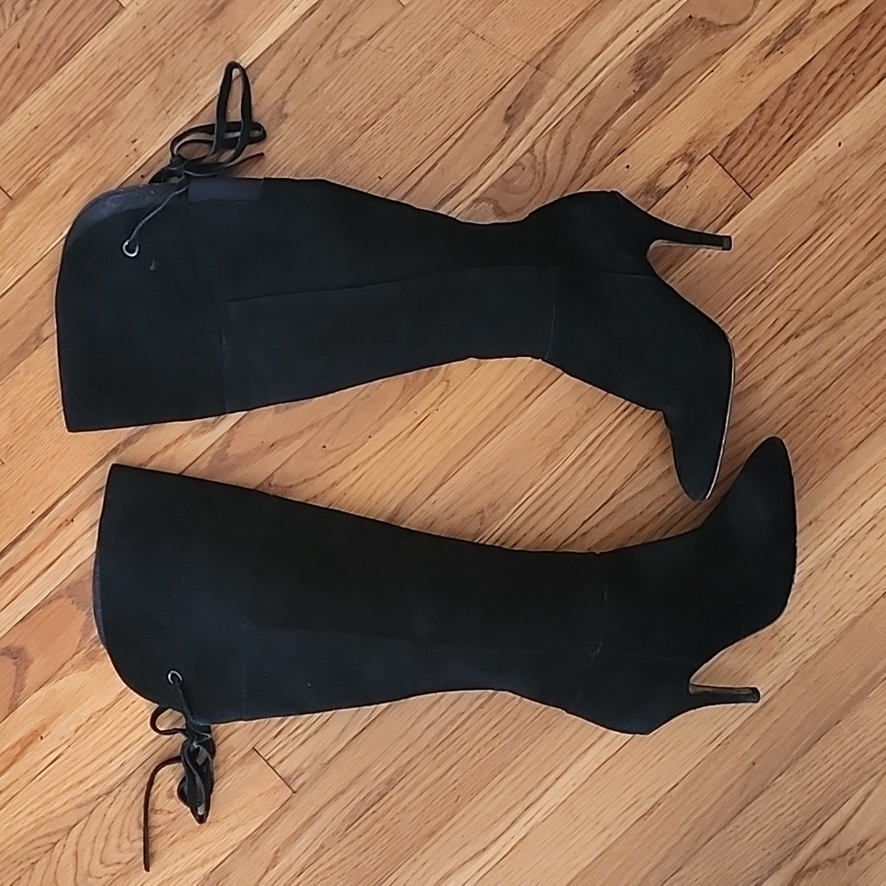 Boots- RED Saks Fifth Avenue, black suede, size 8.5